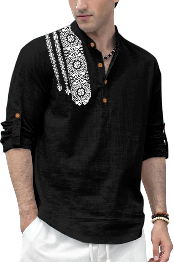 Folgen Men’s Cotton Blend Kurta | Casual for Men | Comfortable & Stylish | Regular Fit | Kurtas for Men Under 500 | Full Sleeve Short Kurta Shirt | Printed-picture-25