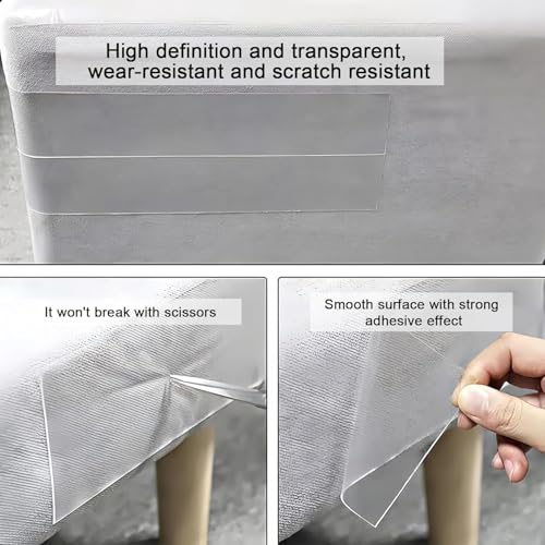 Hsthe Sea 8 PCS Anti-Scratch Furniture Protectors Cat Scratch Couch Protector Pet Sofa Guard for Protecting Upholstered Transparent For Sofa Furniture Door Scratch Protection - Image 4