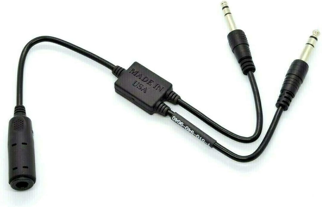 Low Impedance to High Impedance General Aviation GA Headset Adapter, Military to Civilian GA Headset Adapter
