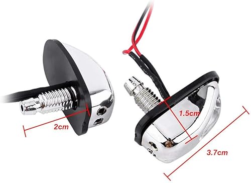 Miniatura 5 de 2 boquillas LED para lavadora, luces para lavaparabrisas, boquilla de pulverización de agua con chorro de agua para automóvil, con lámpara de ojo de