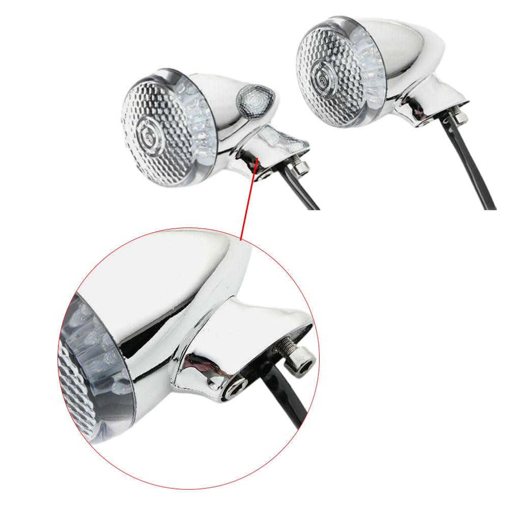 Wskaźniki motocyklowe Riloer 4 szt. motocyklowe kierunkowskazy kierunkowskazów kierunkowskazów dla większości motocykli z 39 mm zaciski montażowe osłona, przezroczysta