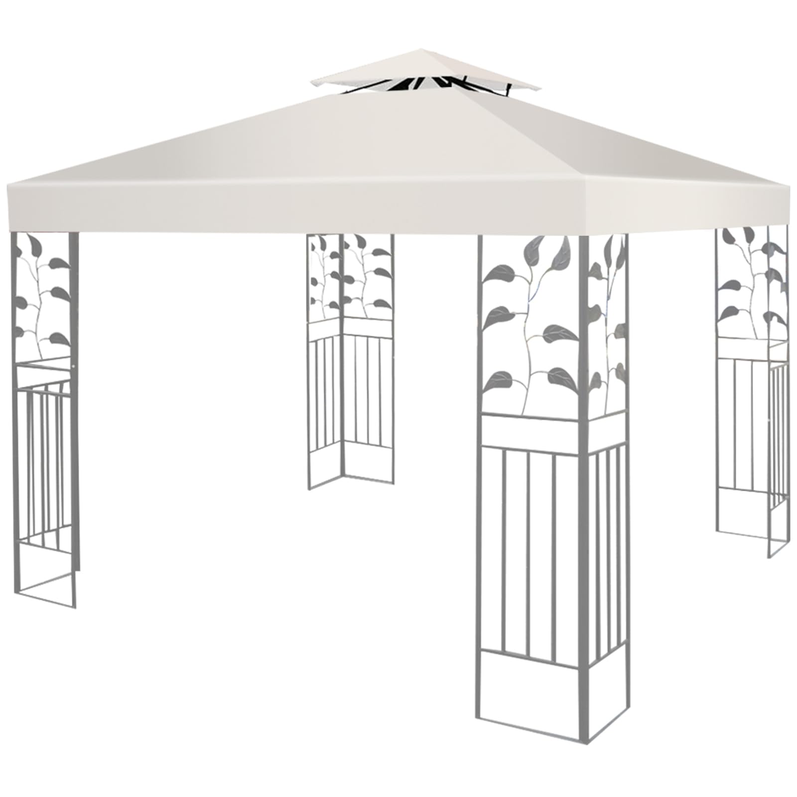 KOMFOTTEU Techo de Repuesto 3 x 3 m con Protección Solar (Beige)