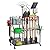 Felnuhee Garden Tool Organizer for Garage, 3 Tier Utility Yard Tool Organizer and Storage Holder with Wheels, Large Garden Tool Rack with Extra Storage Basket for Garden/Shed/Garage/Yard/Basement/Lawn