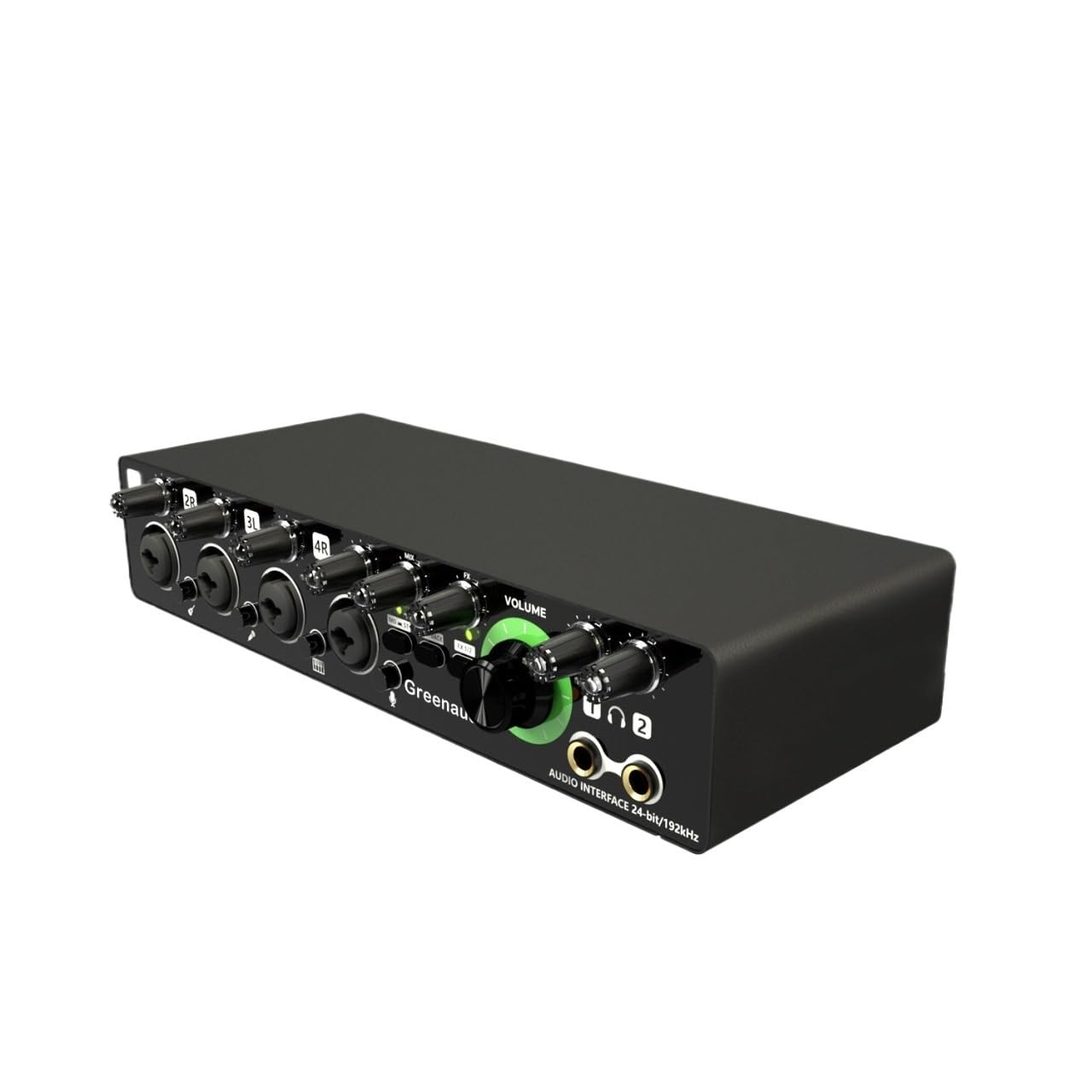 Convertitore AD della scheda audio dell'interfaccia audio con monitoraggio della registrazione dal vivo della chitarra elettrica(Noir)
