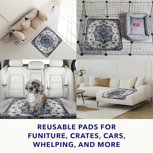 Image of PUPIBOO Washable Pee Pads for Dogs and Cats - Super Absorbent Reusable Puppy Training Pads - 100% Waterproof, Leak-Proof & Non-Slip Whelping Pads for Pet Housebreaking