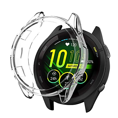 Cover Compatibile con Garmin Forerunner 265S Morbida Pellicola Protettiva Custodia Resistente AntiGraffio Case per 265S Trasparente tpu