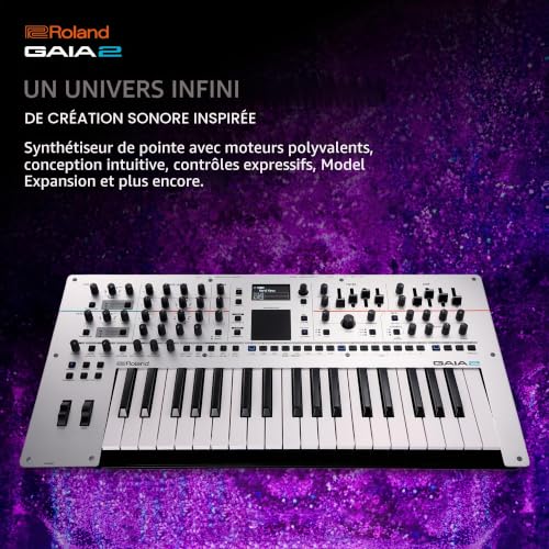 Synthétiseur GAIA 2 Roland au possibilités sonores évoluées | Générateur de sons hybride combinant les synthèses par table d'ondes et analogique virtuelle | Motional Pad intégré – vue 2