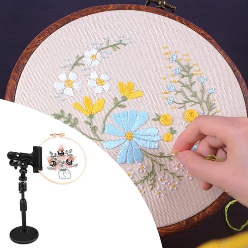 Support de broderie en métal rotatif à 360 degrés réglable - 7