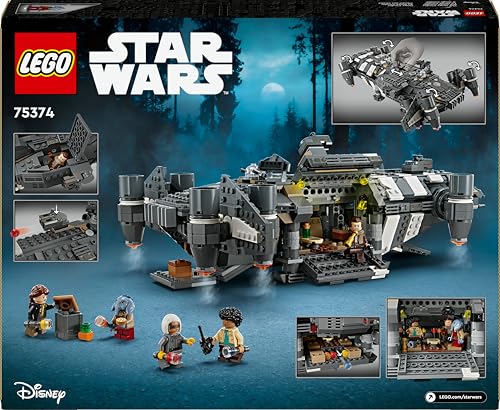 Star Wars Onyx Cinder, Astronave Giocattolo da Costruire dalla Serie TV Skeleton Crew, Giochi per Bambini e Bambine da 10 Anni con 5 Minifigure di Personaggi, Idea Regalo da Collezione 75374 - Lego - Immagine 8