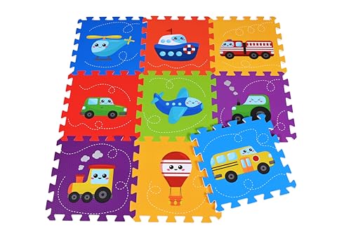 Knorrtoys 21025 - Puzzlematte - „Fahrzeuge“/ 9-TLG./ 30 cm