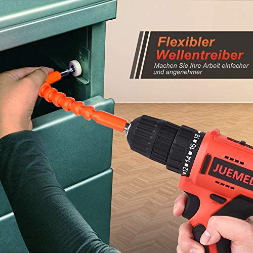 JUEMEL Akkuschrauber Advanced Drill 34 Set (2 Akkus, 20 Volt System, 31 Aufsätze, im Koffer) – Bild 6