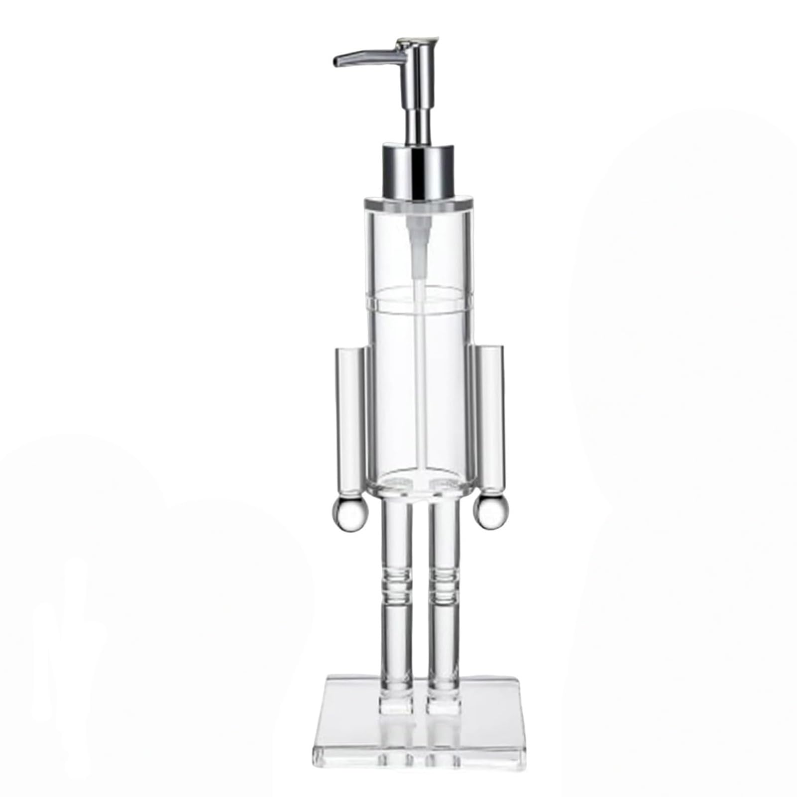 QUILSTM Nutcracker Soap Dispenser Made Of Acrylic Compact Size Easy To Refill Small And Sturdy Small And Convenient Size Acrylic Nutcracker Soap Dispenser