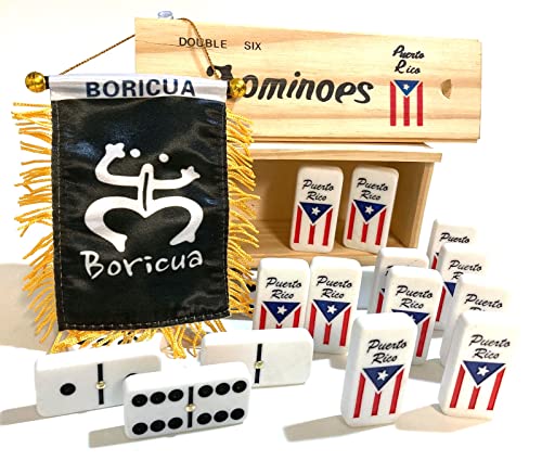 Puerto Rico Dominoes Double six Boricua Classic 2pc Dominoes