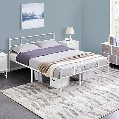 Yaheetech Bettrahmen Metallbett Bettgestell aus Metall Cover