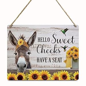 Zhamenfunnybathroomdecordonkeysunflowerdecorwoodenwallsignfarmhousewallhangingplaquesignforhomecoffeebackyardofficebathroombedroombarcafegaragerestroomtoilet Urban Country Home Decor Zhamen funny bathroom decor donkey sunflower decor wooden wall sign farmhouse wall hanging plaque sign for home coffee backyard office bathroom bedroom bar cafe garage restroom toilet urban country home decor