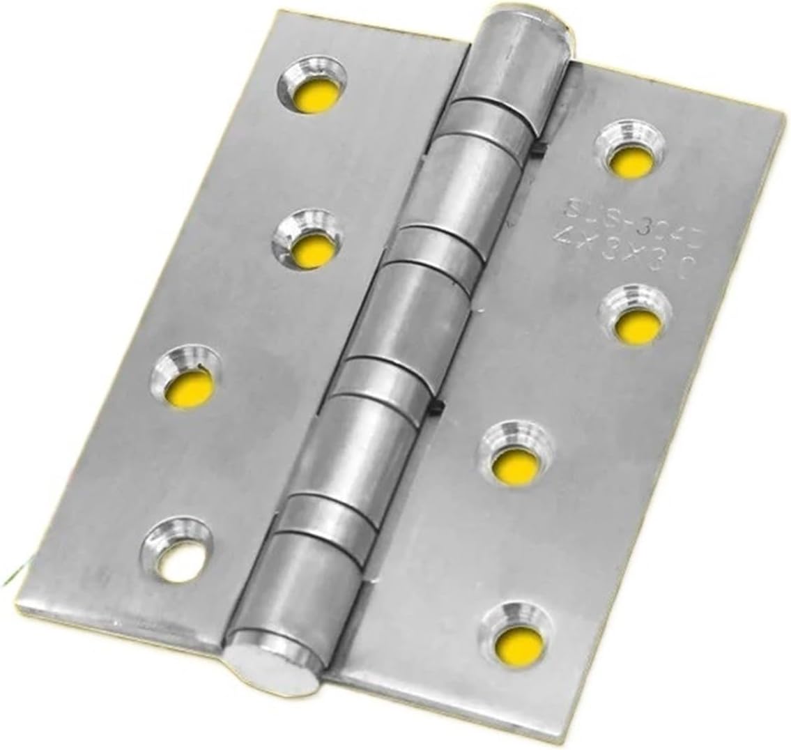 1pc Stainless Steel 4 Inch Flat Hinge Home Bathroom Cabinet Door Hinge Indoor Room Door Hinge(4 * 3 * 2.5mm Flat Hinge)