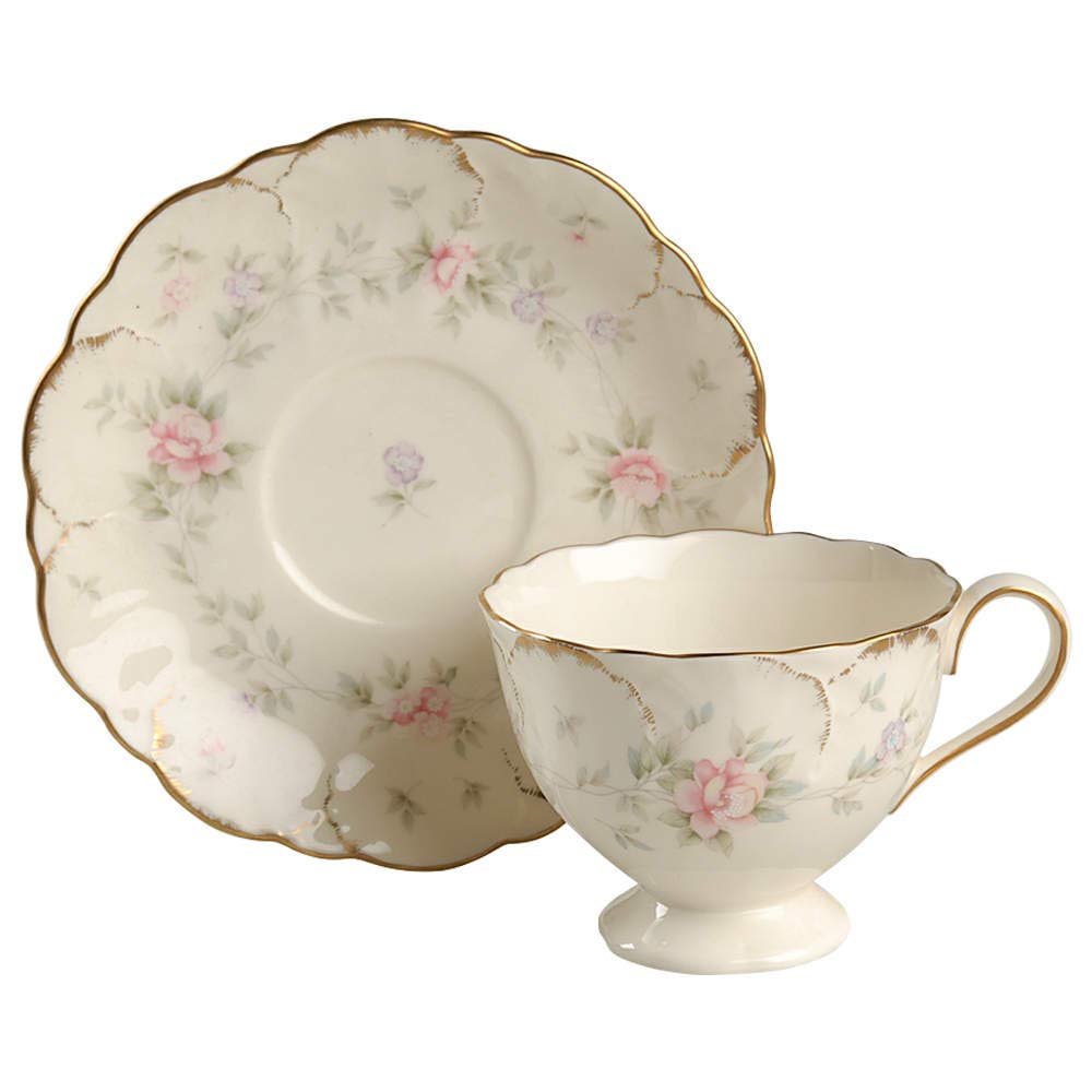 Amazon.com | Mikasa Remembrance Footed Cup & Saucer Set: Cup