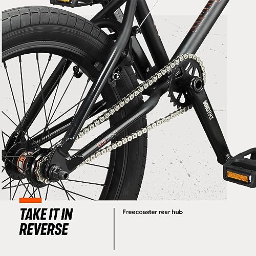 Mongoose Legion L500 Freestyle BMX Bike for Professional Riders, Adult Men Women, 4130 Chromoly Frame, Handlebar, and Fork, with 20-Inch Wheels, Black