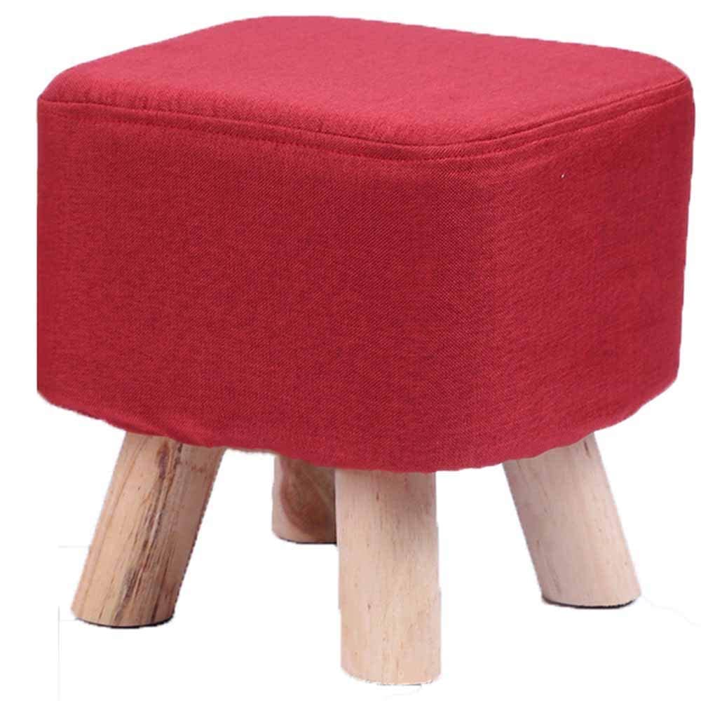Tabouret en Bois Massif Rouge pour Soulager vos Jambes Lourdes