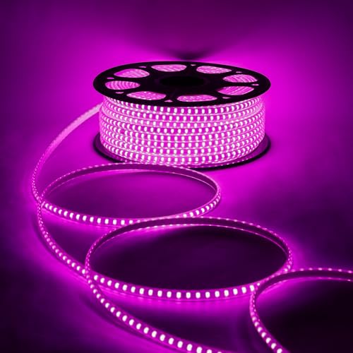 Image of Lexton 50M Pink LED Rope Light with 6000 LEDs | Plug-in Decorative Lighting Strip | Flexible, Water-Resistant Design for Indoor Outdoor Decor, Festivals, Parties & Events
