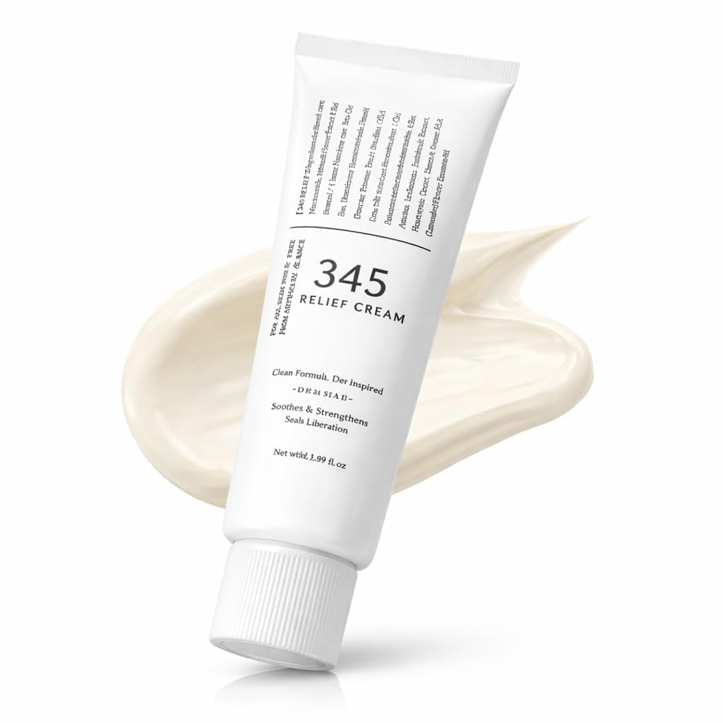 345 Relief Cream | Daily Face Moisturizer for Soothing Recovery and Blemish Care with PDRN & Niacinamide | Korean Vegan Skincare for All Skin Types | 50ml-image-4
