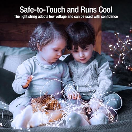 Image of 12 Pack Fairy Lights Battery Operated - 7ft 20 Led Twinkle Lights 3 Modes, Bulk Mini String Lights Waterproof for Mason Jars Vases DIY Party Wedding Decoration Christmas -Cool White