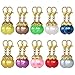 Blovess yueton 20pcs Colorful Pearl Dangle Charms Pendant with Lobster Clasp Jewelry Making Accessory Fit Floating Locket Charms Necklaces(Golden)