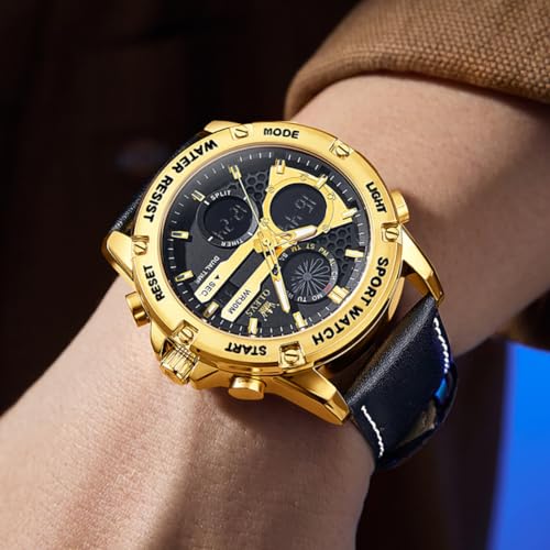 Image of OLEVS Men Watches Fashion Date Gift Chronograph Watch for Men Large Business Digital Calendar Waterproof Mens Wrist Watch
