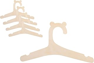 JAGTRADE Coat Hanger 5Pcs Children Wood Clothes Hanger Cartoon Bear Wood Storage Holder for Children Room Coat Pants Clothes Storage