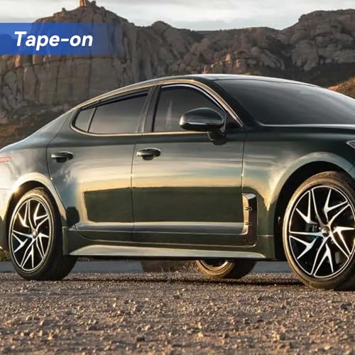 Image of Window Visors Rain Guards for 2017-2023 Kia Stinger, Out-Channel Window Vent Wind Deflectors Visors Shades for 17 18 19 20 21 22 23 Kia Stinger