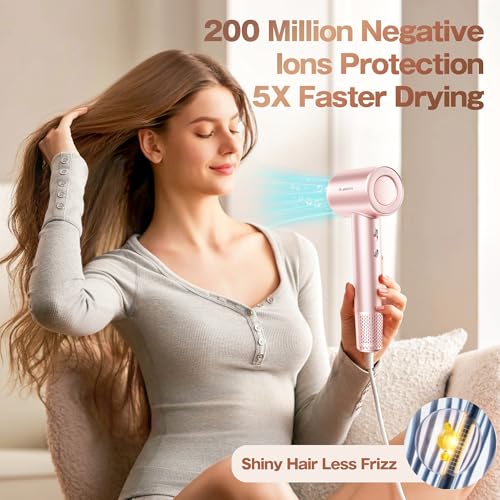 2026 Upgrade Labiim Hair Dryer, High-Speed Ionic Blow Dryer with Brushless Motor for Fast - image 3
