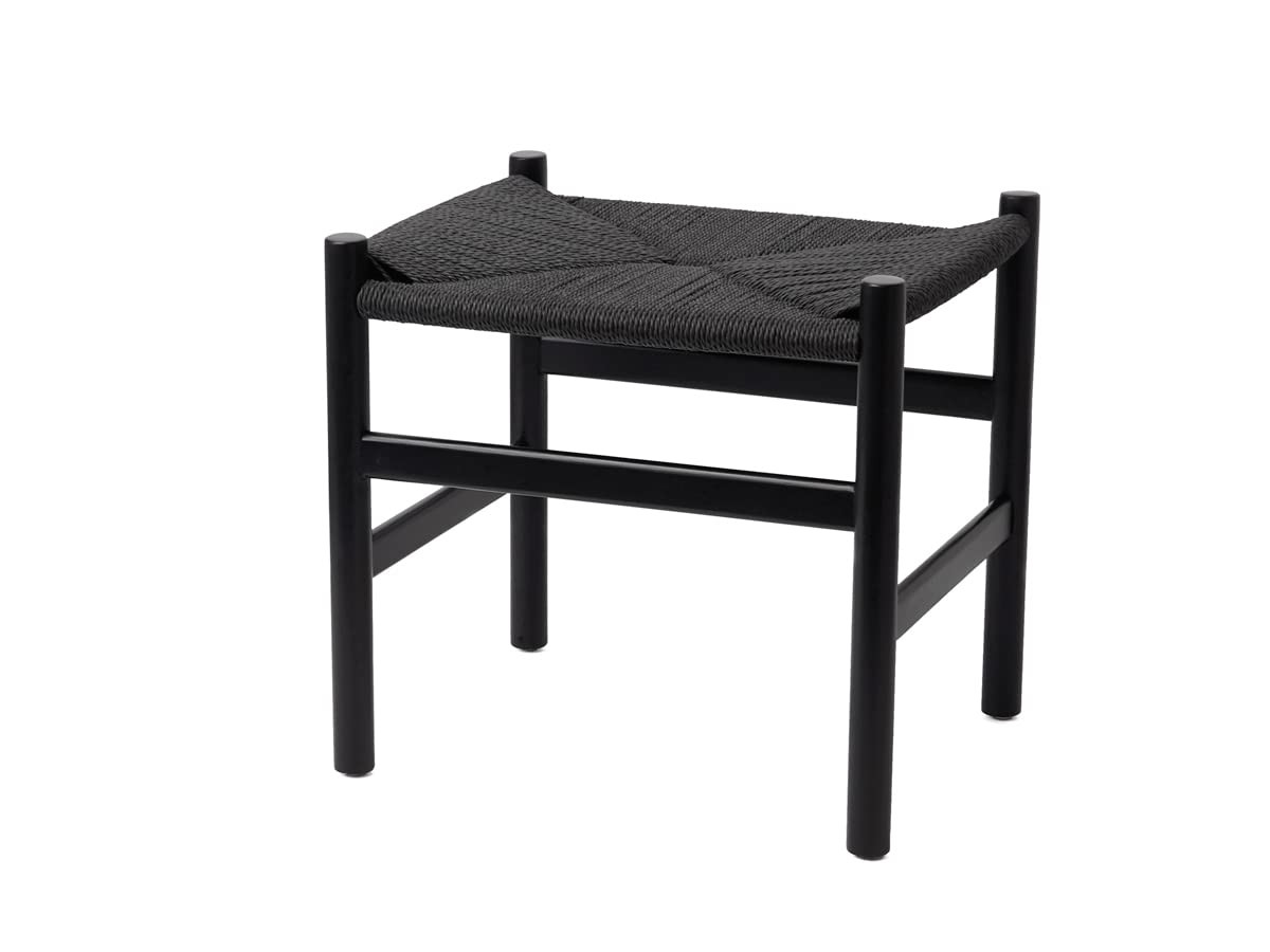 リプロダクト品】ハンス・J・ウェグナー木製スツール ブラック CH53