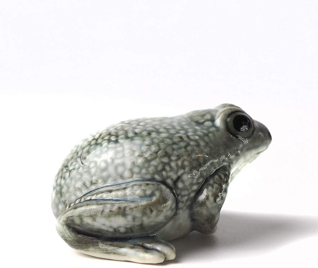 ZOOCRAFT Design Ceramic Frog Toad Figurine Gray Terrarium Garden Decor DIY Craft Porcelain Statue Collectible 1.9 x 2.0 x 1.0 inches - Image 6