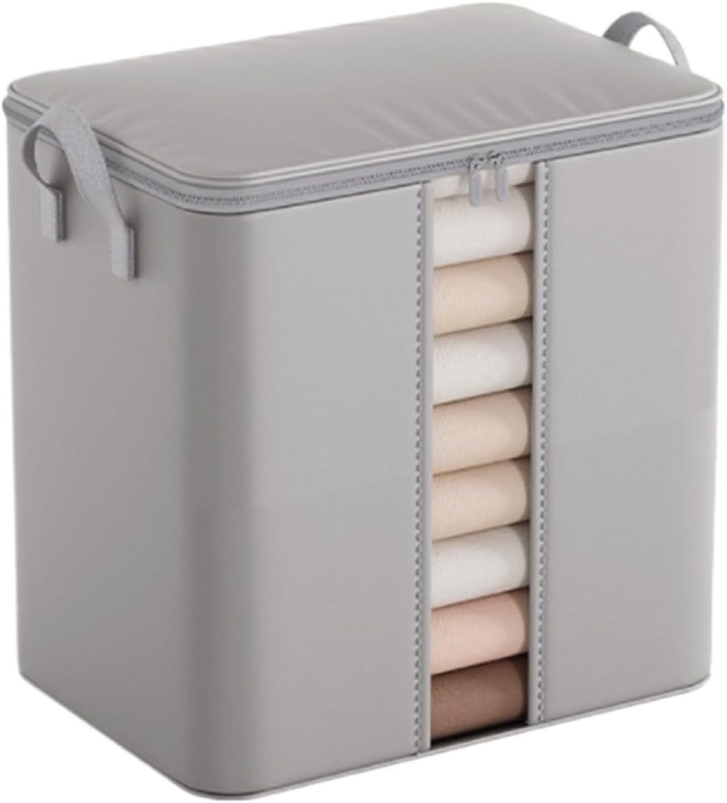 Storage Bins Storage Bag with Zipper Cover is Suitable for Quilts Duvets Pillows Blankets Wardrobe Storage Storage Container(G,35cm)