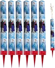 شموع كيكة عيد الميلاد بشرارة متعددة الألوان مقاس 10 سم 6 قطع