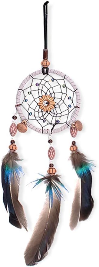 SunBeter Dream Catchers for Cars, Handmade Auto Accessories Floral Dreamcatcher Hanging Decorations, Best Gift for Husband