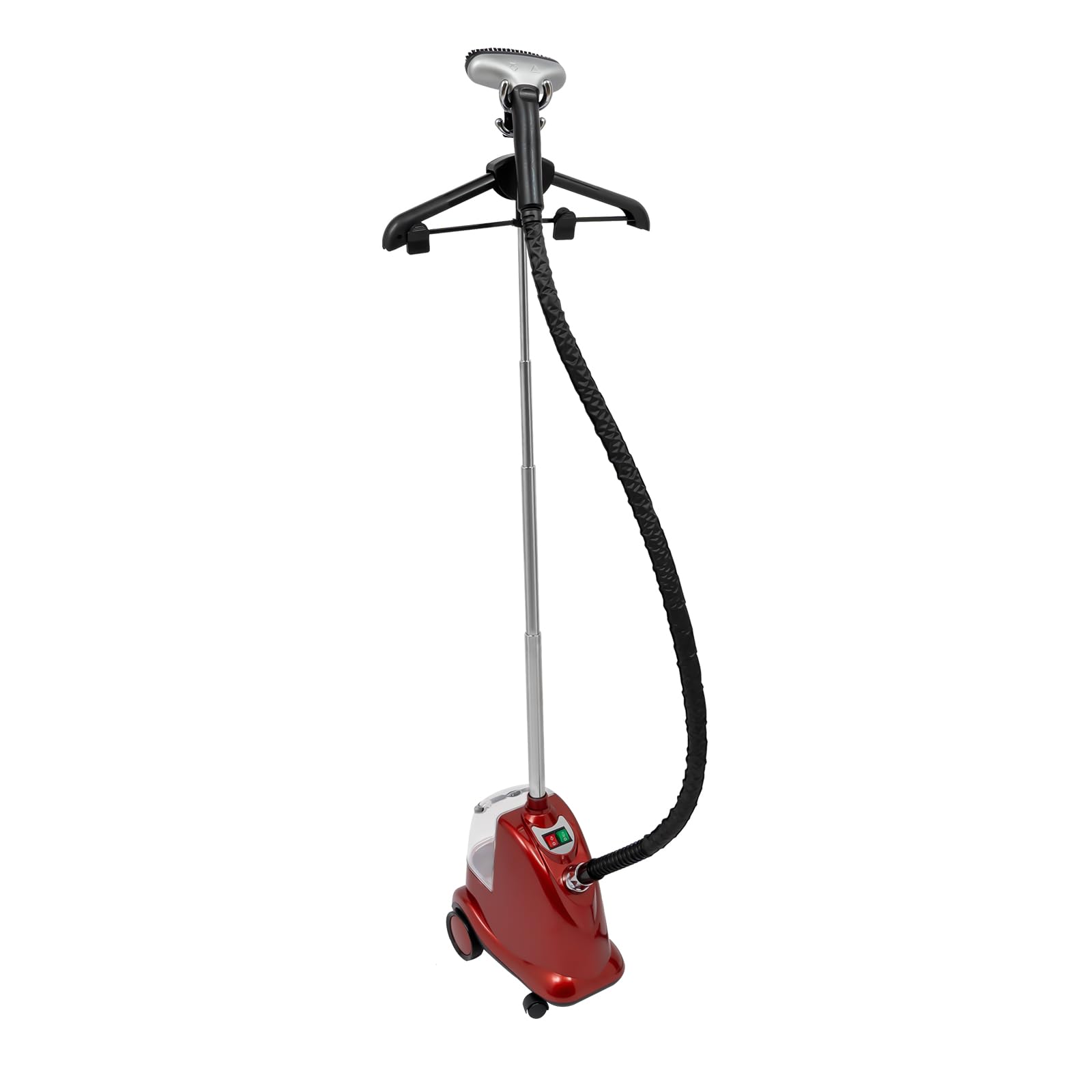 1800W Standing Steamer for Clothes,Height Adjustable Steaming Wrinkle Remover with 0.79 Gal Removable Water Tank and Hanger, Standing Garment Steamer with Roll Wheel,for Iron Suits, Shirts,Trousers