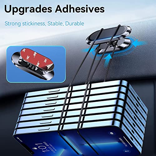 Image of 【2-Pack】 Magnetic Phone Holder for car, [ Super Strong Magnet][ with 4 Metal Plate ] iPhone Magnetic CarMount for Cell Phone, [ 360 Rotation ] Universal Dashboard Adhesive Car Magnetic Phone Mount