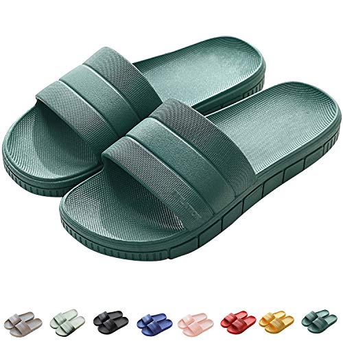 INFLATION - Sandalias de ducha para hombre, ligeras, unisex, antideslizantes, para playa y piscina, color Verde, talla 42/42.5 EU