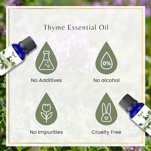 Image of Thyme Essential Oil -15ML- (100% PURE & NATURAL - UNDILUTED) Therapeutic Grade - Perfect for Aromatherapy, Relaxation, Skin Therapy & More! (15ML)