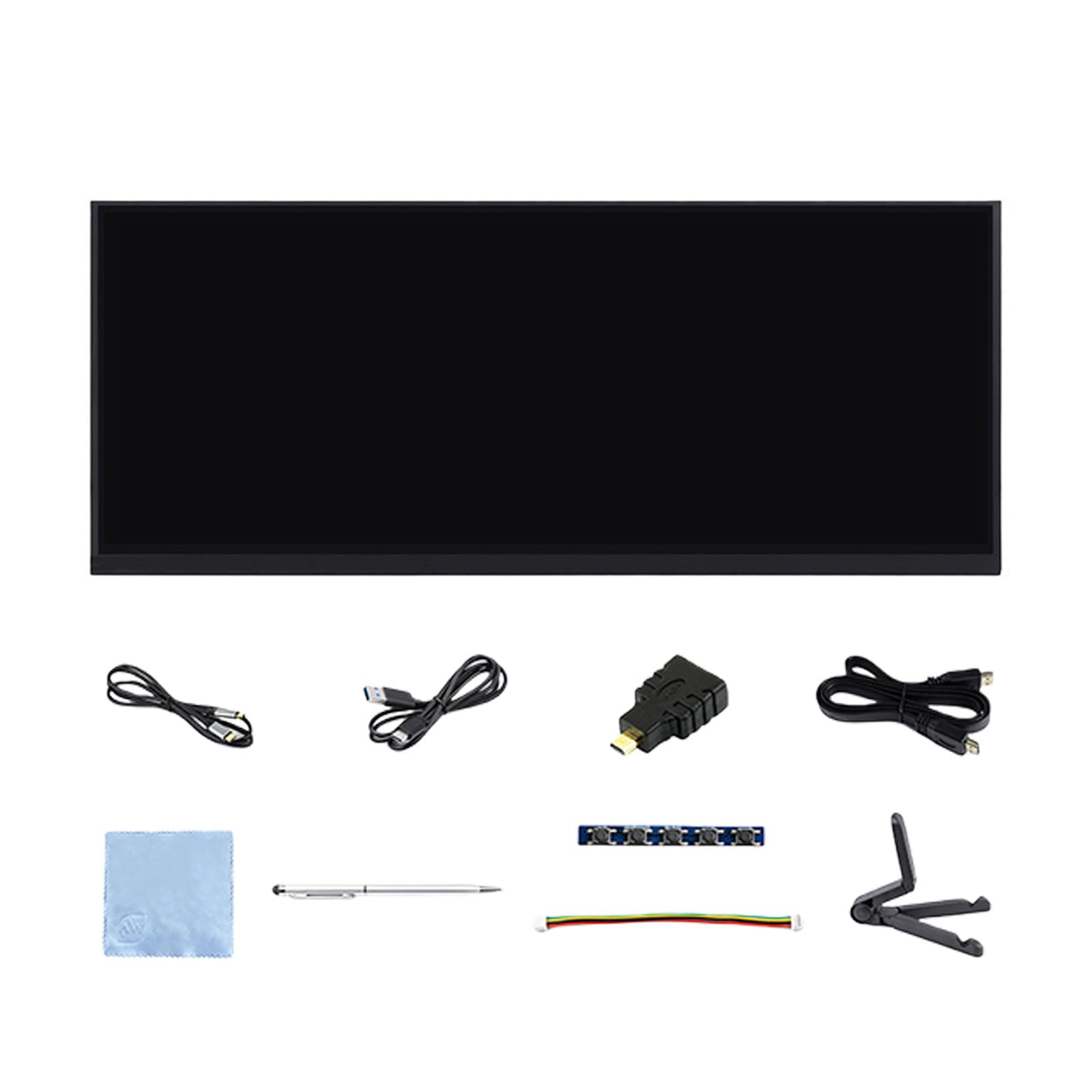 Pantalla táctil rectangular de 12.3 pulgadas, resolución de 1920 x 720, pantalla LCD táctil capacitiva de 10 puntos, panel LCD rectangular de repuesto