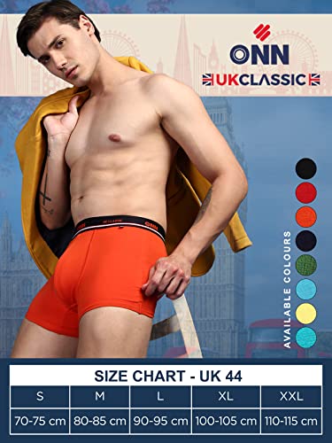 Image of ONN UK Classic Men's Combed Cotton Long Trunk with Feather Touch Ultra Soft Waistband (Pack of 1)