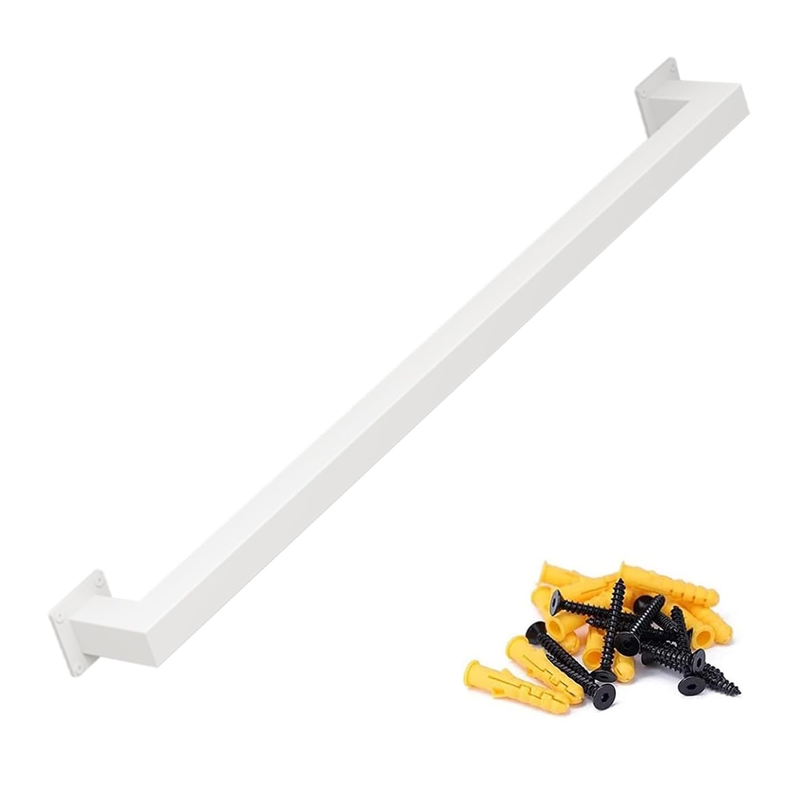 Kute schody il Indoor Outdoor Grab Rail wspornik ścienny biała kwadratowa rura poręcze ręczne 250 cm