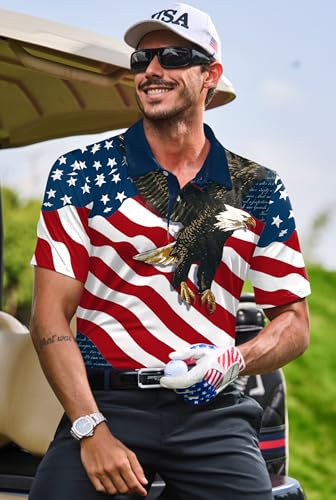 Men's Golf Polo Shirts Moisture Wicking Athletic Polos Dry Fit Performance Shirt (S-XXL)4