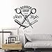 Produktbild BailongXiao Friseursalon Logo Wandaufkleber Friseur Schere Kamm Vinyl Wandtattoo Friseur Schaufenster Dekoration Haar Design Shop Poster 63x67cm
