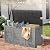 Patiomore 75 Gallon Deck Storage Box Resin Outdoor Storage Container with Handles for Patio Garden Yard, Black, Grey