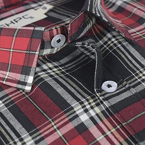 Image of GHPC 100% Cotton Checkered Half Sleeves Regular Fit Formal Shirt for Men