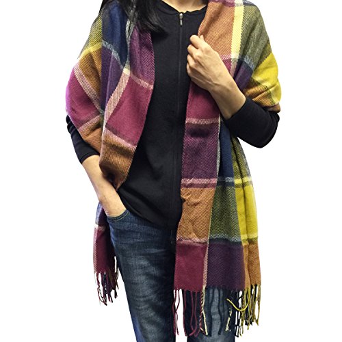 Wrapables Winter Warm Plaid Long Scarf Wrap3