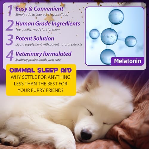 Image of Dog Melatonin, Melatonin for Dogs Calming, Dog Anxiety Relief, Dietary Supplement Liquid, Helps to Support Restful Sleep