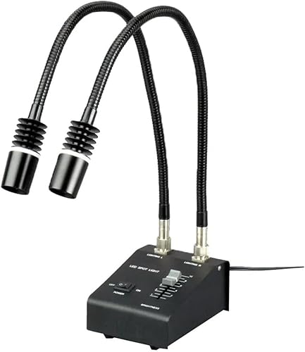 Kit de accesorios para microscopio Trinocular Cold LED Microscopio Fuente de luz dual para zoom estéreo Microscopio Microscopio Diapositivas